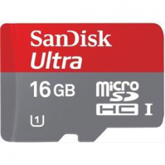 SANDISK Micro SD Ultra Mobile Android 16GB HC + adattatore