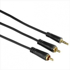 HAMA 7122298 - CAVO 2 RCA M/JACK 3.5 M, 1,5 M, ORO, 3S