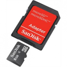 SANDISK Sandisk Micro SD 8GB HC (Cl.4) + adattatore per SD