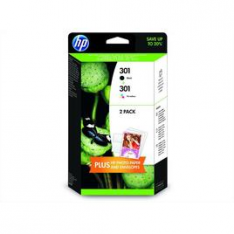 HP 301 2-pack Black/Tri-color J3M81AE