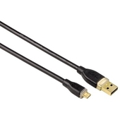 HAMA USB Connecting Cable, USB-A Plug - Micro USB Plug, 1.8 m, black
