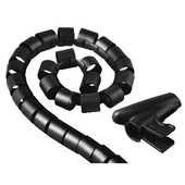 HAMA Cable Bundle Tube Easy Cover, 1.5 m, 30 mm, black