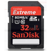 SANDISK 32GB Extreme SDHC UHS 1