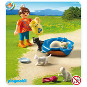 PLAYMOBIL Girl with Cats and Kittens