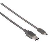 HAMA USB 2.0 Connection Cable, A-plug - mini B-plug (B5Pin), 1.8 m, grey