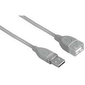 HAMA USB Extension Cable, A-Plug - A-Socket, grey, 1.8 m