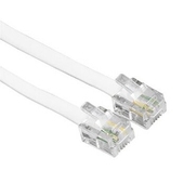 HAMA Modular plug (US6p4c) - modular plug (US6p4c), white 6 m