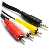 HAMA Cavo Jack 3 5 mm M 4 pin 3 RCA M cavo audio/video