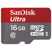 SANDISK microSDHC Ultra 16GB + SD