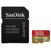 SANDISK microSDXC Extreme 64GB + SD