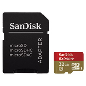 SANDISK microSDHC Extreme 32GB + SD