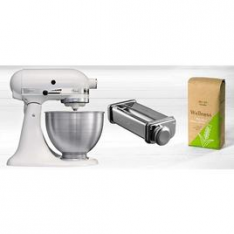 KITCHENAID KIT: 5K45SSEWH "Classic" + 5KPSA + 3 Kg Farine