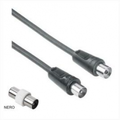 HAMA Cavo antenna M/F con adattatore M/M 1,5MT 75dB
