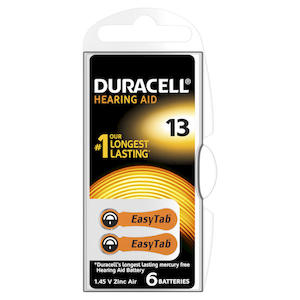 DURACELL Batterie Acustiche Easy Tab 13